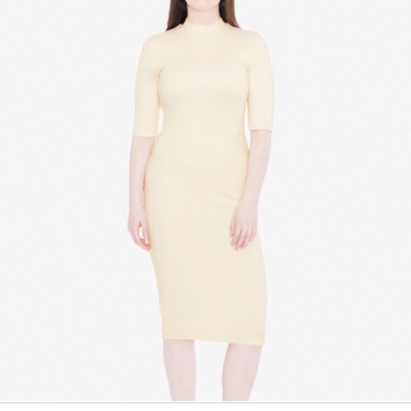 American Apparel Mock Neck Midi Dress - Picture 2 of 5